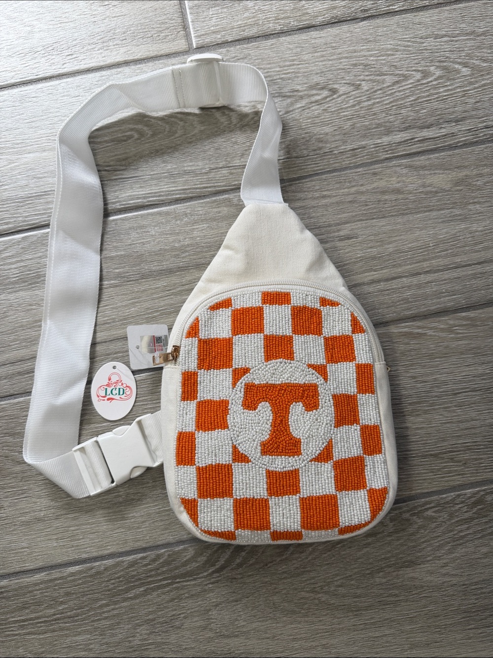 university of Tennessee beaded sling purse/bag